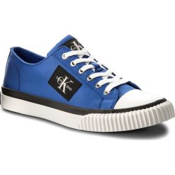 Trampki CALVIN KLEIN JEANS - Iziceio S1729 Primary Blue. Niebieskie półbuty męskie marki Calvin Klein Jeans, bez wzorów, z jeansu, bez zapięcia. W wyprzedaży za 299,00 zł.