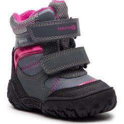 Śniegowce GEOX - B Gulp G.B Wpf A B840TA 050FU C9325 M Dk Grey/Fuchsia. Szare śniegowce dziewczęce Geox, bez zapięcia. W wyprzedaży za 209,00 zł.