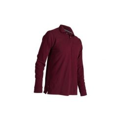 Koszulka polo do golfa męska. Czarne koszulki męskie INESIS, m, z bawełny, z golfem, długie. Za 59,99 zł.