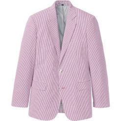 Marynarka z kory Regular Fit bonprix jeżynowo-biały w paski. Fioletowe marynarki męskie bonprix, m, w paski. Za 189,99 zł.