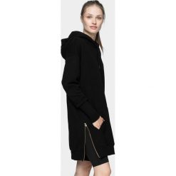 Bluza damska z suwakami po bokach. Bluzy damskie xl, bez wzorów, z dzianiny, bez rękawów, z kapturem. Za 149,99 zł.