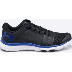 Under Armour - Buty Strive 7. Czarne buty sportowe męskie marki Under Armour, ze skóry, na sznurówki. W wyprzedaży za 199,90 zł.