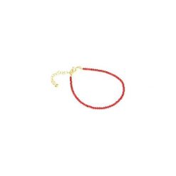 Bransoletka Koral Czerwony złoto. Czerwone bransoletki damskie na nogę Brazi druse jewelry, złote. Za 110,00 zł.