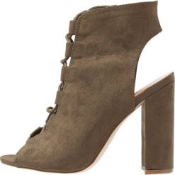 Sandały damskie: New Look SPARE Sandały na obcasie dark khaki