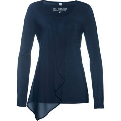 Bluzki damskie: Bluzka shirtowa bonprix ciemnoniebieski
