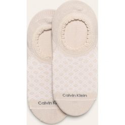 Calvin Klein - Stopki (2-pack). Czarne skarpetki damskie Calvin Klein, z nadrukiem, z elastanu. Za 49,90 zł.