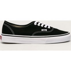 Vans - Tenisówki Authentic. Czarne trampki i tenisówki damskie Vans, bez wzorów, z materiału, na sznurówki. W wyprzedaży za 219,90 zł.
