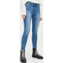 Jeansy skinny fit - Niebieski. Niebieskie jeansy damskie Cropp, bez wzorów, z jeansu. Za 99,99 zł.