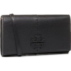 Torebka TORY BURCH - McGraw Wallet Crossbody 64502 Black 001. Czarne listonoszki damskie Tory Burch, bez wzorów, ze skóry, klasyczne, bez dodatków. W wyprzedaży za 1159,00 zł.