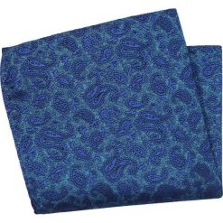 Niebieska Elegancka Poszetka -ALTIES- 25x25 cm, Męska, Chabrowa, Wzór Paisley POSZALTTANIA0524. Niebieskie poszetki męskie Alties, bez wzorów, z materiału, eleganckie. Za 16,90 zł.