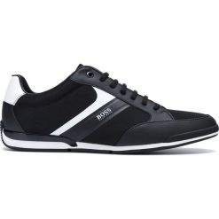 BOSS Hugo Boss Saturn Tenisówki Czarny. Czarne trampki męskie BOSS Hugo Boss, bez wzorów, z materiału, bez zapięcia. Za 667,95 zł.