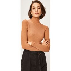 Answear - Sweter. Żółte golfy damskie ANSWEAR, s, bez wzorów, z wiskozy, bez rękawów. W wyprzedaży za 59,90 zł.