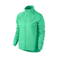 Nike KURTKA SHIELD FZ 2.0, 10 | URUCHOMIENIE | KOBIETY | KURTKA | ZIELONY ŚWIATŁO / ODBLASKOWY SILV | M. Zielone kurtki sportowe damskie Nike, m, bez wzorów, bez kaptura, do biegania. W wyprzedaży za 334,80 zł.