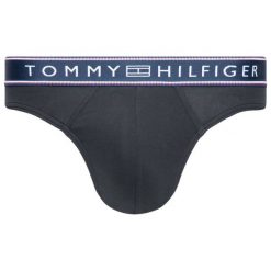 Slipy TOMMY HILFIGER Brief 1U87906053. Czarne slipy męskie TOMMY HILFIGER, s, bez wzorów, z elastanu. W wyprzedaży za 79,00 zł.