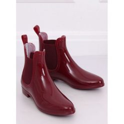 Kalosze damskie bordowe ZA-3 WINE. Czerwone kalosze damskie FunKee.pl, na spacer, z gumy, bez obcasa, bez zapięcia. Za 90,99 zł.