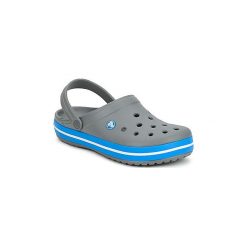Chodaki Crocs CROCBAND. Szare klapki damskie Crocs, bez wzorów, bez obcasa. Za 169,20 zł.