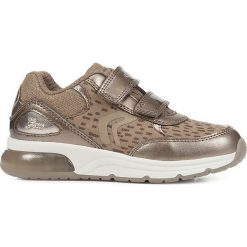 Sneakersy "Spaceclub" w kolorze złotym. Żółte trampki dziewczęce geox kids, bez wzorów, bez zapięcia. W wyprzedaży za 159,95 zł.