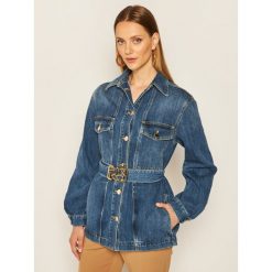 Kurtka jeansowa Pinko Connie Al 20-21 PDEN 1J10HK Y649. Niebieskie kurtki damskie Pinko, bez wzorów, z jeansu, bez kaptura. Za 1299,00 zł.