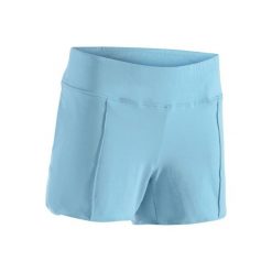 Spodenki Gym & Pilates 520 damskie. Niebieskie spodenki sportowe męskie marki DOMYOS, z bawełny. Za 44,99 zł.