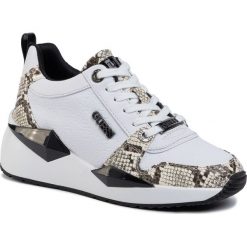 Sneakersy GUESS - Tallya FL5TLY FAL12 WHITE/BLACK. Białe półbuty damskie Guess, ze skóry ekologicznej. Za 589,00 zł.
