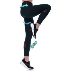 Legginsy sportowe w kolorze granatowym. Niebieskie legginsy sportowe damskie Liposlim, l, z tkaniny. W wyprzedaży za 114,95 zł.