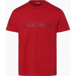 Napapijri - T-shirt męski, czerwony. Czerwone t-shirty męskie Napapijri, xl, bez wzorów, z bawełny, bez kołnierzyka. Za 119,95 zł.