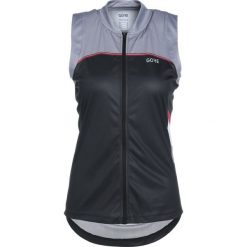 Topy sportowe damskie: Gore Wear TRIKOT ÄRMELLOS Tshirt z nadrukiem black/asteroid grey