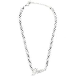 Naszyjnik GUESS - UBN79080 SILVER. Szare naszyjniki męskie Guess, ze stali. W wyprzedaży za 239,00 zł.