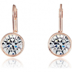 Pozłacane kolczyki "Amarillo" z kryształami Swarovski. Żółte kolczyki damskie marki METROPOLITAN, z kryształem, pozłacane. W wyprzedaży za 43,95 zł.