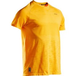 Koszulka TTS 500 SOFT męska. Żółte koszulki męskie ARTENGO, s, bez wzorów, z poliesteru, sportowe, bez kołnierzyka, bez rękawów. Za 49,99 zł.