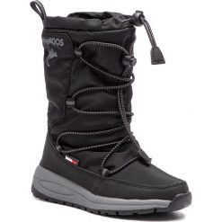 Śniegowce KANGAROOS - K-Flake Rtx 18285 000 5003 D Jet Black/Steel Grey. Czarne śniegowce chłopięce KangaROOS, bez zapięcia. W wyprzedaży za 199,00 zł.