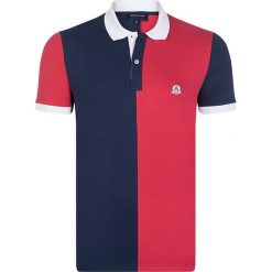 Koszulka polo w kolorze czerwono-granatowym. Czerwone koszulki męskie Giorgio di Mare, s, bez wzorów, z bawełny, polo, bez rękawów. W wyprzedaży za 85,95 zł.