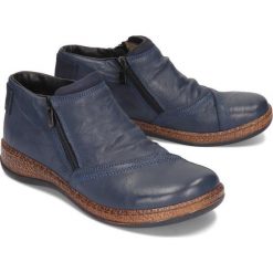 COMFORTABEL 991087-5 navy, botki damskie. Niebieskie botki damskie Comfortabel, bez obcasa, na zamek. Za 339,90 zł.