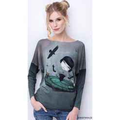 Crazy girl bluzka z nadrukiem. Szare bluzki dziewczęce z nadrukiem Pakamera. Za 149,00 zł.