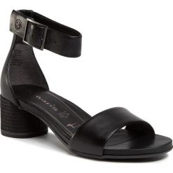 Sandały TAMARIS - 1-28046-34 Black 001. Czarne klapki damskie Tamaris, bez wzorów, ze skóry ekologicznej, bez obcasa, na obcasie. Za 269,00 zł.