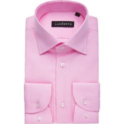 Koszula Różowa Klaus. Różowe koszule męskie LANCERTO, m, bez wzorów, z bawełny, eleganckie, bez kołnierzyka, bez rękawów. Za 299,90 zł.