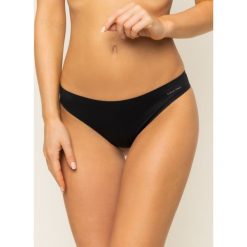 Stringi Calvin Klein Underwear Perfectly Fit 0000F3842E. Czarne stringi damskie Calvin Klein Underwear, s, bez wzorów, z elastanu. Za 99,00 zł.