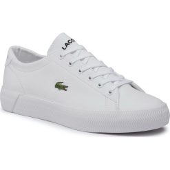 Sneakersy LACOSTE - Gripshot 0120 3 Cfa 7-40CFA002821G Wht/Wht. Białe półbuty damskie Lacoste, na co dzień, bez wzorów, ze skóry, bez obcasa, na płaskiej podeszwie, bez zapięcia. Za 449,00 zł.