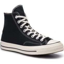 Trampki CONVERSE - Ctas 70 Hi 162050C Black/Black/Egret. Czarne półbuty damskie Converse, bez wzorów, z gumy, bez zapięcia. Za 379,00 zł.