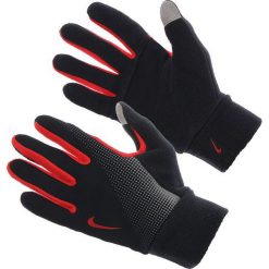 Rękawiczki męskie: Nike Rękawiczki męskie Thermal Tech Run Gloves czarno-czerwone r. S