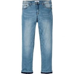 Dżinsy ocieplane ze stretchem Regular Fit Straight bonprix niebieski. Niebieskie jeansy męskie bonprix, m, bez wzorów, klasyczne. Za 149,99 zł.