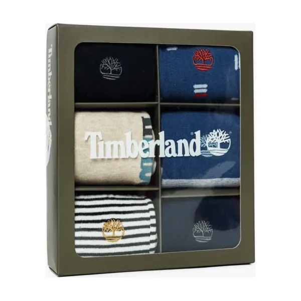 Timberland Skarpety 6Pk Tbl Geo Stripe Crew , multicolor, rozmiar M. Skarpetki męskie Timberland, z aplikacjami, z elastanu. W wyprzedaży za 69,99 zł.