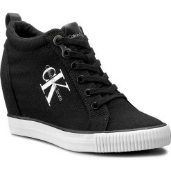 Sneakersy CALVIN KLEIN JEANS - Ritzy R3551 Black. Czarne półbuty damskie marki Calvin Klein Jeans, z jeansu. Za 499,90 zł.