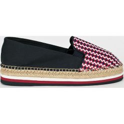 Tommy Hilfiger - Espadryle. Szare espadryle damskie marki TOMMY HILFIGER, ze skóry, na obcasie. W wyprzedaży za 219,90 zł.