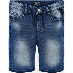 Mayoral - Szorty dziecięce 128-172 cm. Niebieskie spodenki chłopięce Mayoral, z aplikacjami, z elastanu, casualowe. W wyprzedaży za 89,90 zł.