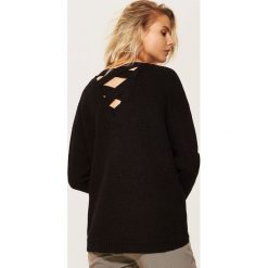 Swetry damskie: Sweter oversize - Czarny