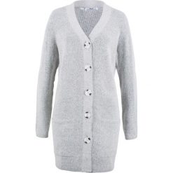 Sweter rozpinany, długi rękaw bonprix szary melanż. Szare kardigany damskie marki bonprix, melanż. Za 54,99 zł.