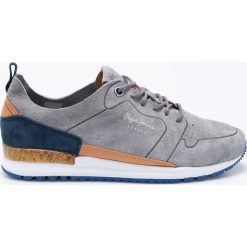 Pepe Jeans - Buty. Szare buty sportowe męskie Pepe Jeans, z jeansu, na sznurówki. W wyprzedaży za 269,90 zł.