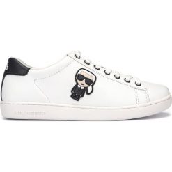 Karl Lagerfeld Ikonik Tenisówki Biały. Białe trampki i tenisówki damskie KARL LAGERFELD, bez wzorów, ze skóry, bez zapięcia. Za 722,95 zł.