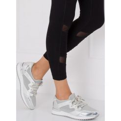 Buty sportowe srebrne 6241 SILVER. Szare buty sportowe damskie obuwie damskie, z tkaniny. Za 39,02 zł.